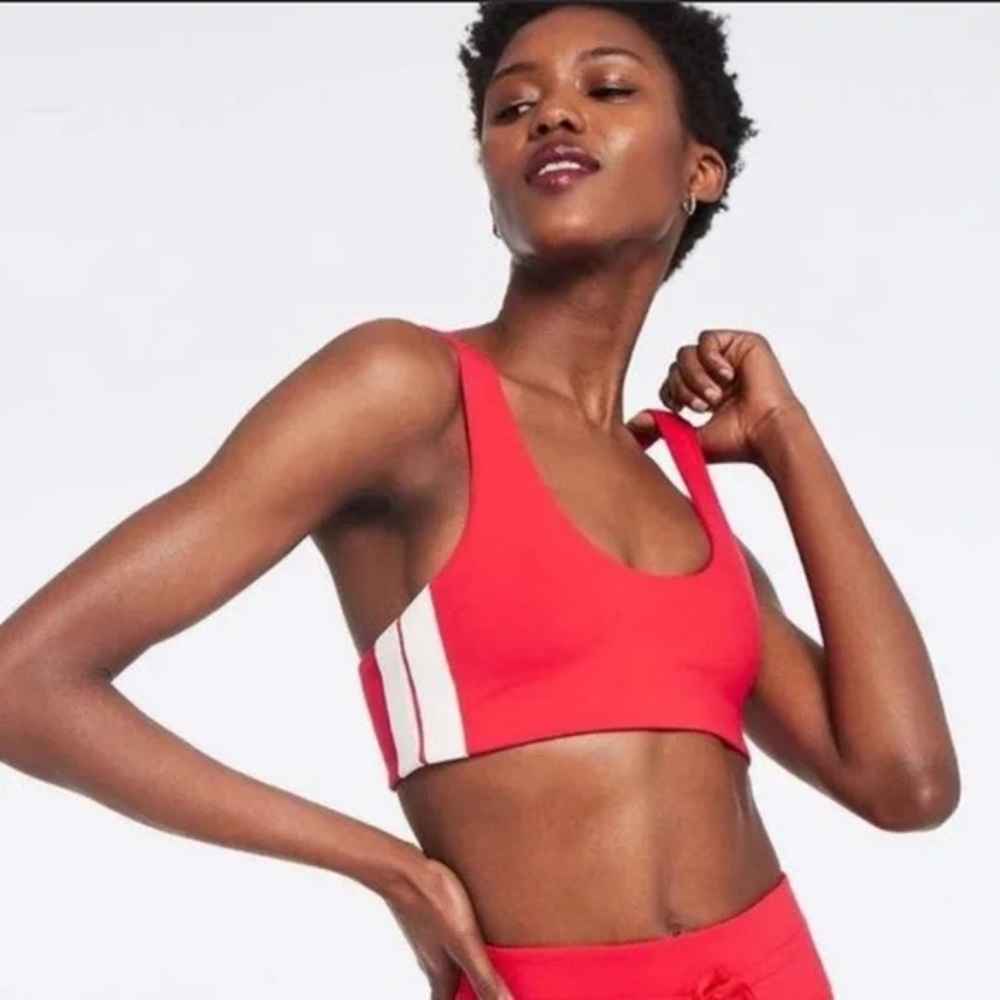 Spiritual Gangster Red and White Sports Bra